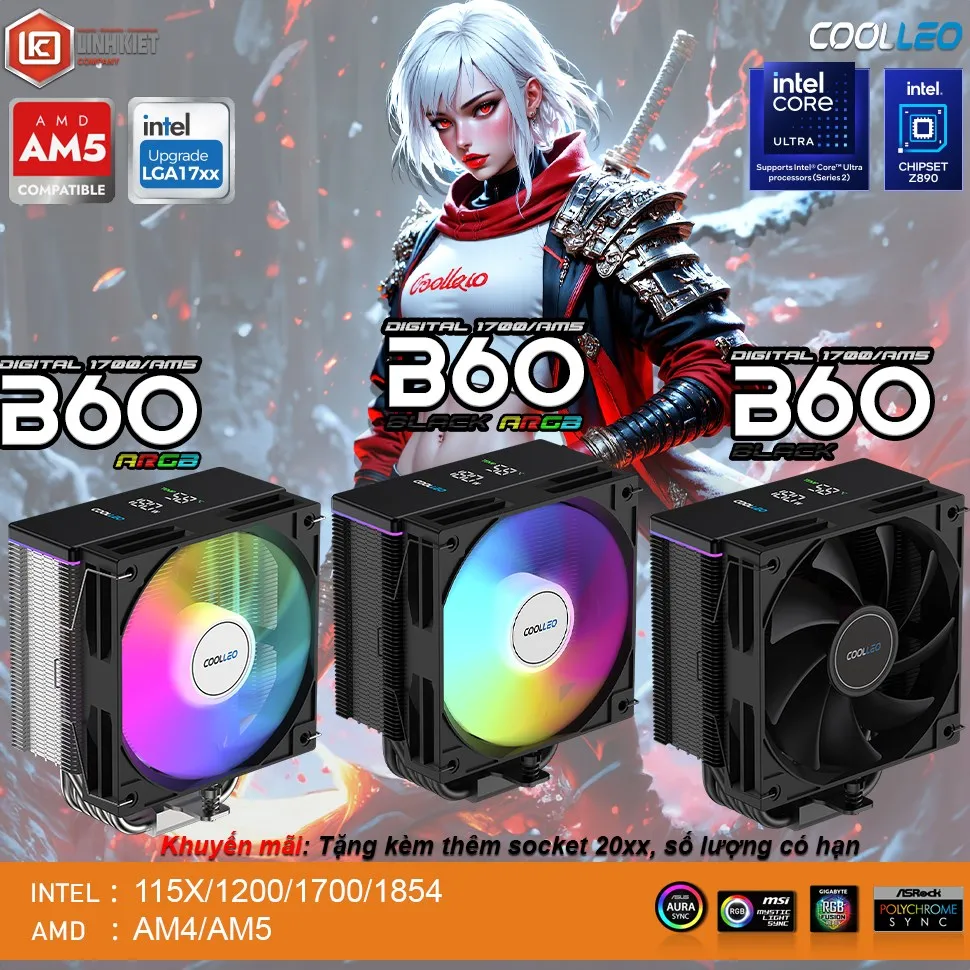 Coolleo Ice Fairy 360 DIG AIO Liquid CPU Cooler.