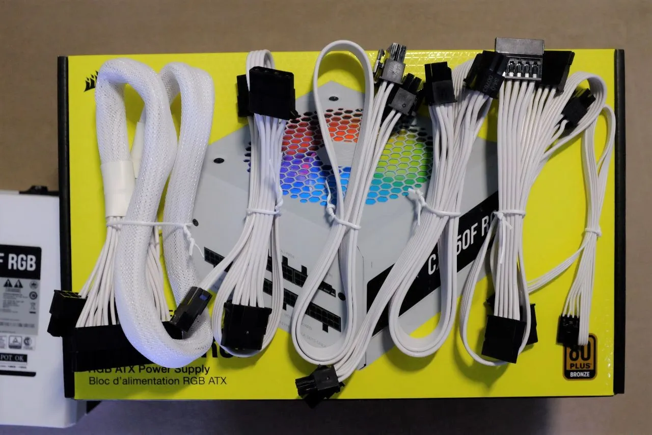 Corsair CX550F RGB ATX Power Supply Cables