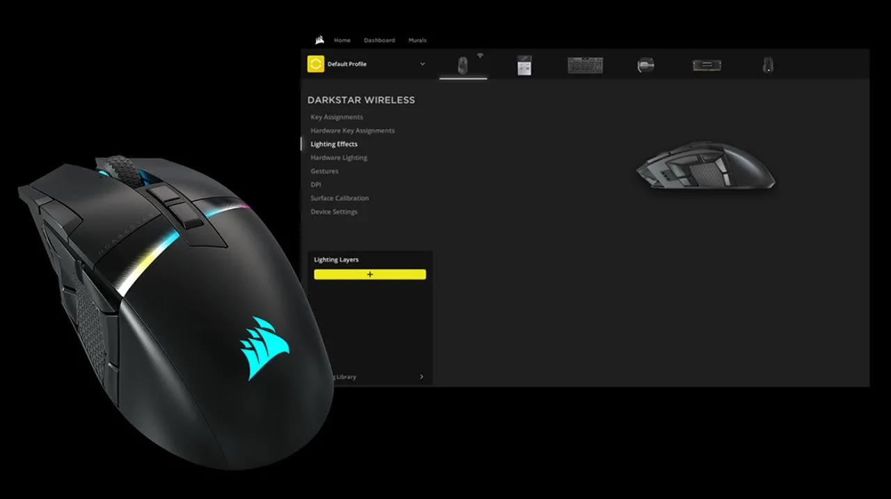 CORSAIR DARKSTAR WIRELESS Gaming Mouse - RGB Lighting