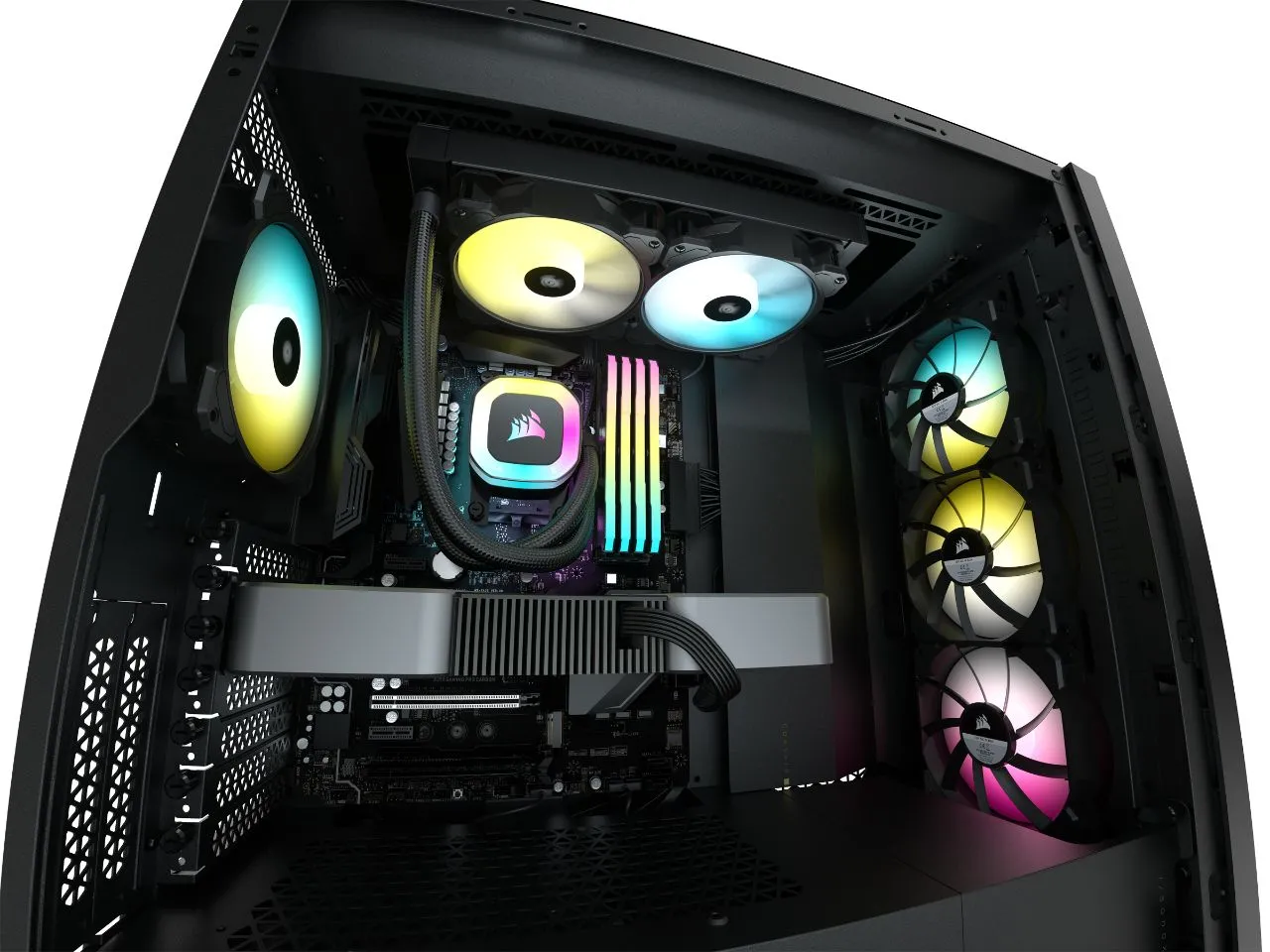 Corsair H100 RGB Water Cooler - RGB Fans