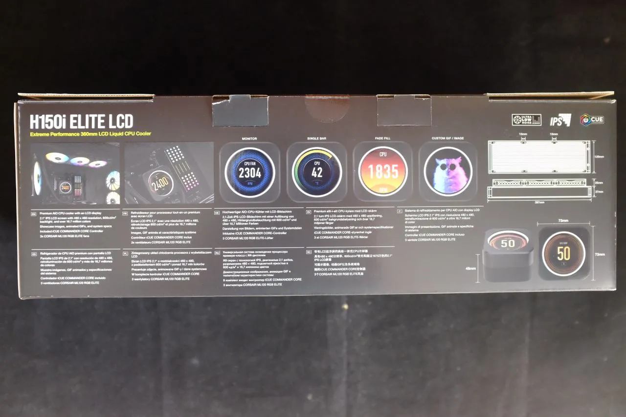 Corsair H150i Elite LCD Display radiator