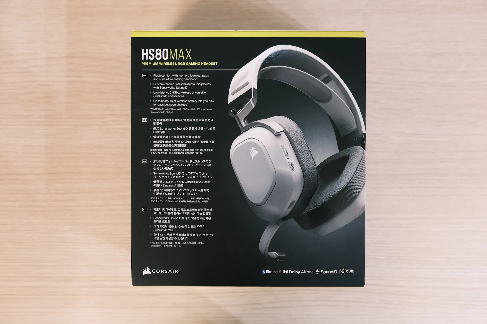 Corsair HS80 Max Wireless Packaging Back