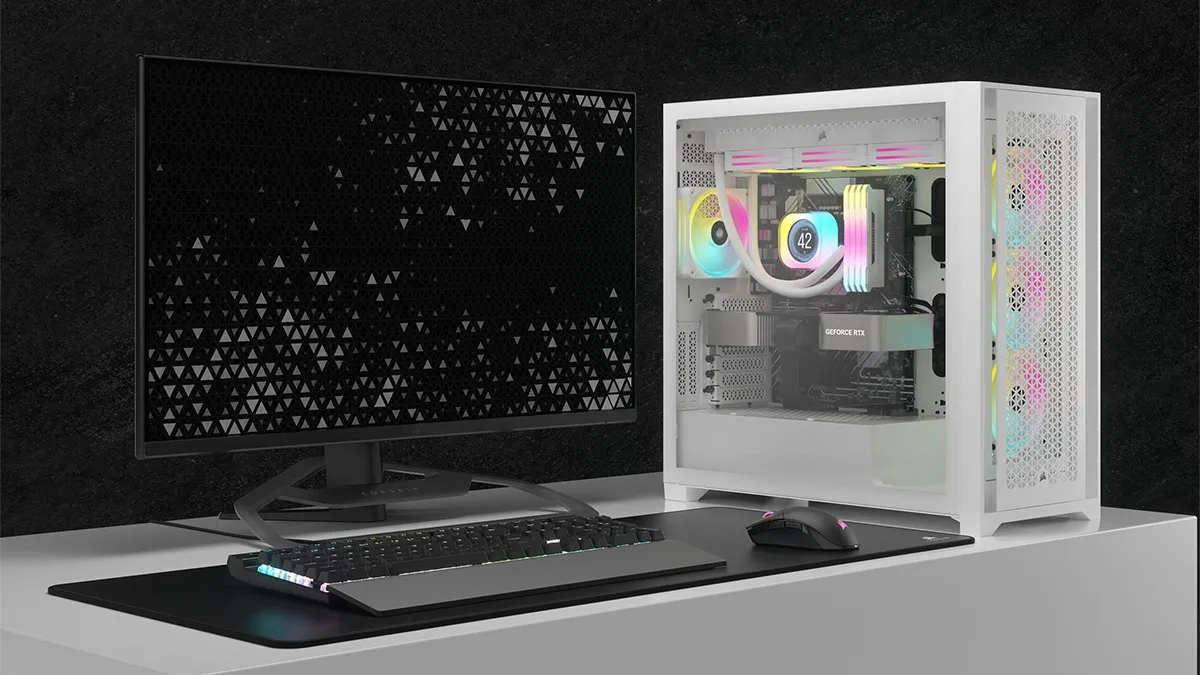 CORSAIR iCUE LINK LCD Series AIO Cooler showcasing RGB fans