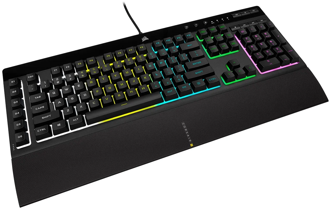 Corsair K55 RGB PRO gaming keyboard with RGB lighting