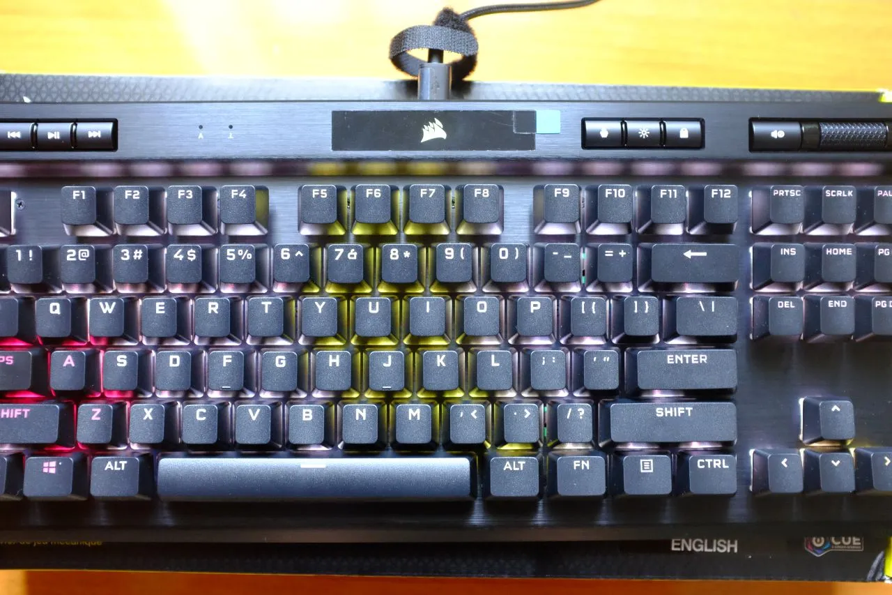 Corsair K70 RGB TKL Red Switch keyboard and accessories