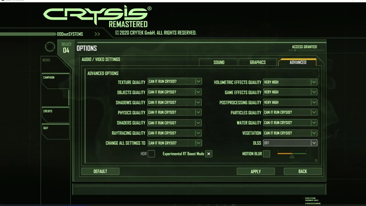 Crysis Remastered - Performance Issues