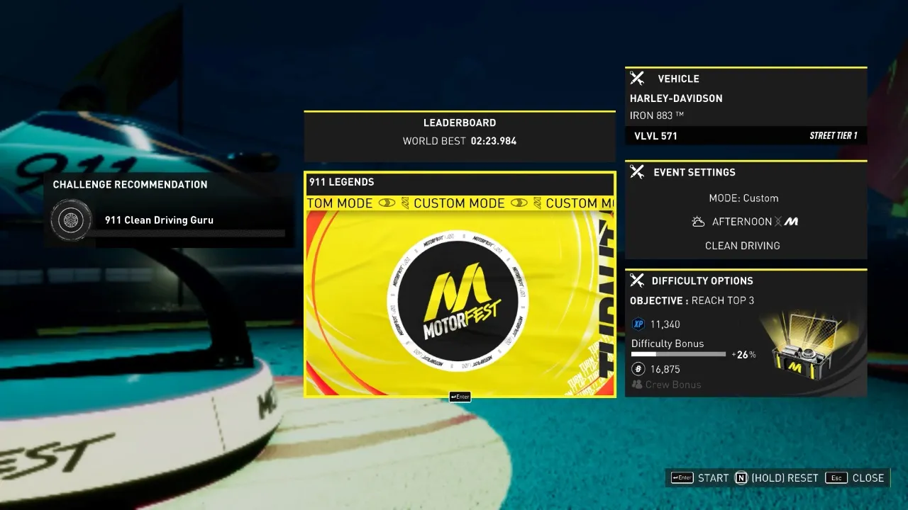 Custom race settings in The Crew Motorfest