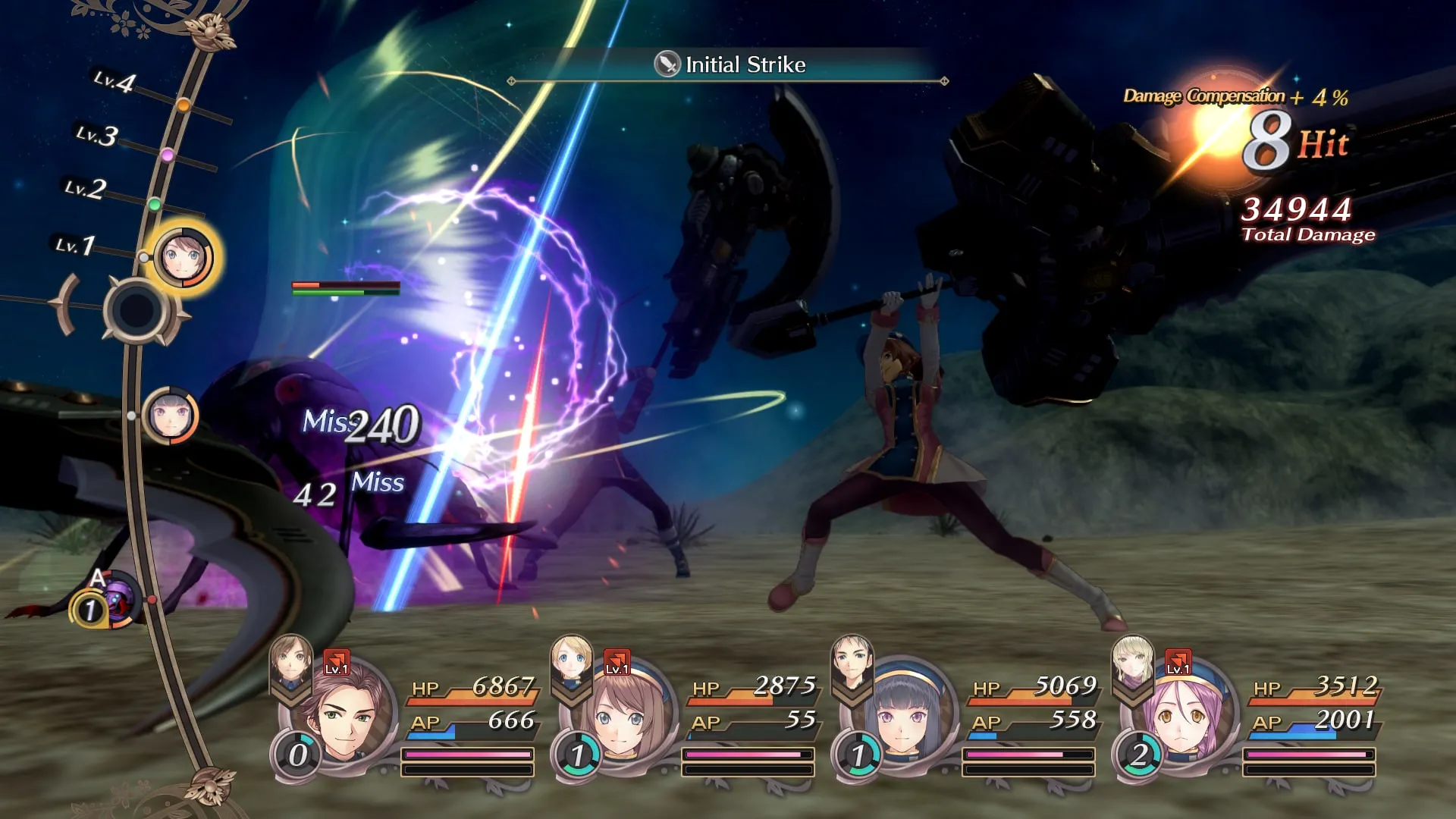 Dark Rose Valkyrie - Combat against regular enemies