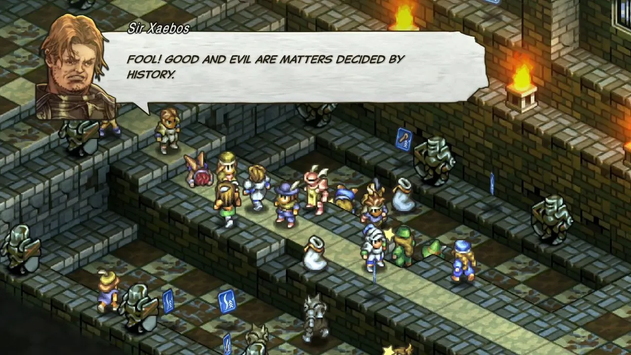 Denam and his allies fight their way through enemy lines.