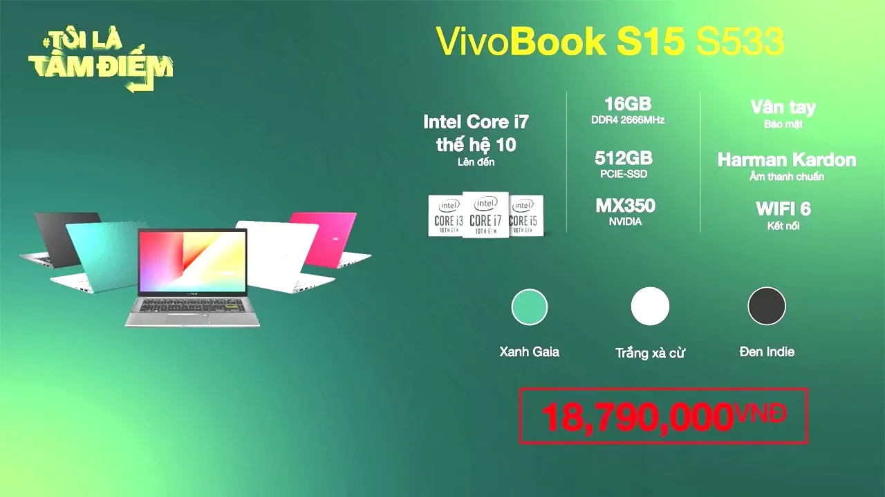 Different angles showcasing the ASUS Vivobook laptops