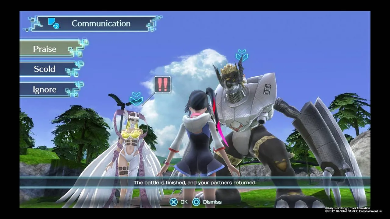 Digimon World: Next Order - In-game screenshot displaying various Digimon