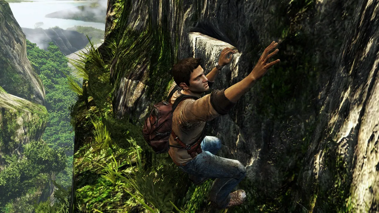 Drake in a tense standoff in Uncharted: Golden Abyss