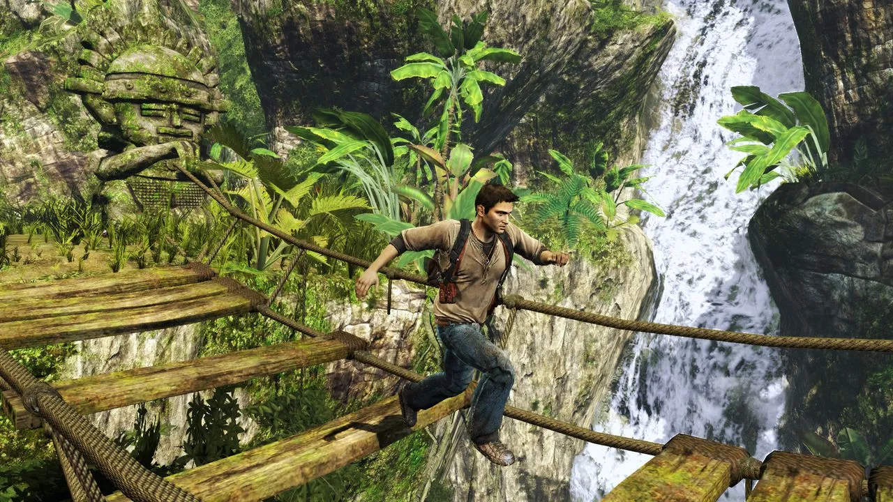 Example of jagged edges in Uncharted: Golden Abyss