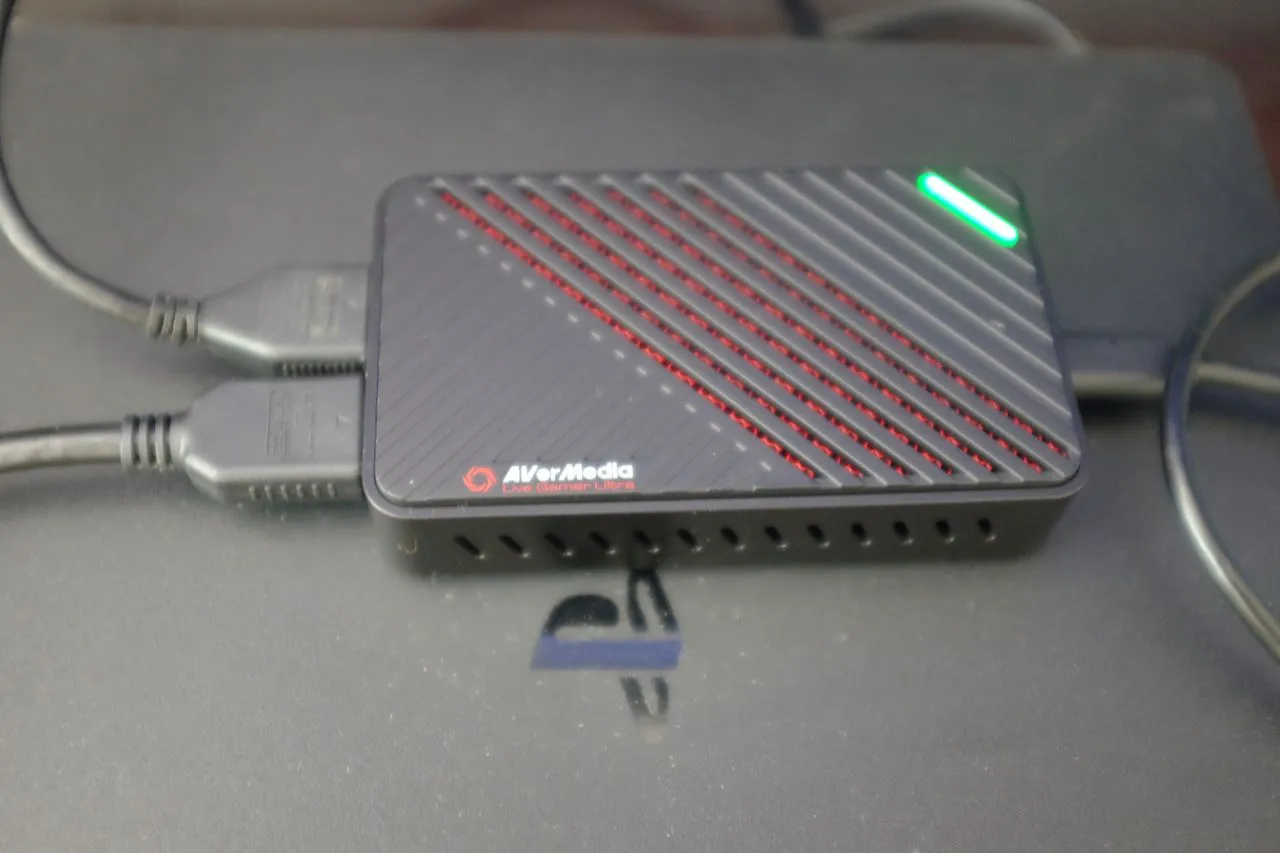 Example of mobile gaming setup using the AVerMedia Live Gamer Ultra GC553