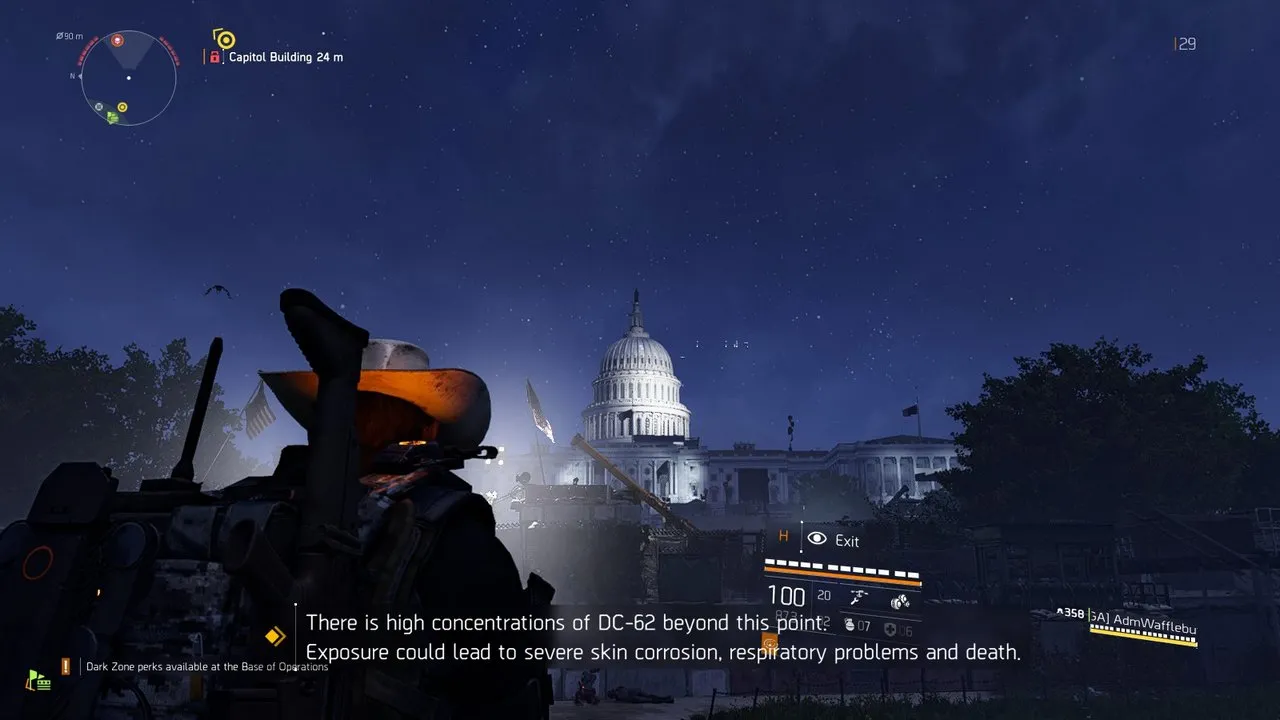 Exploring Washington D.C. in The Division 2