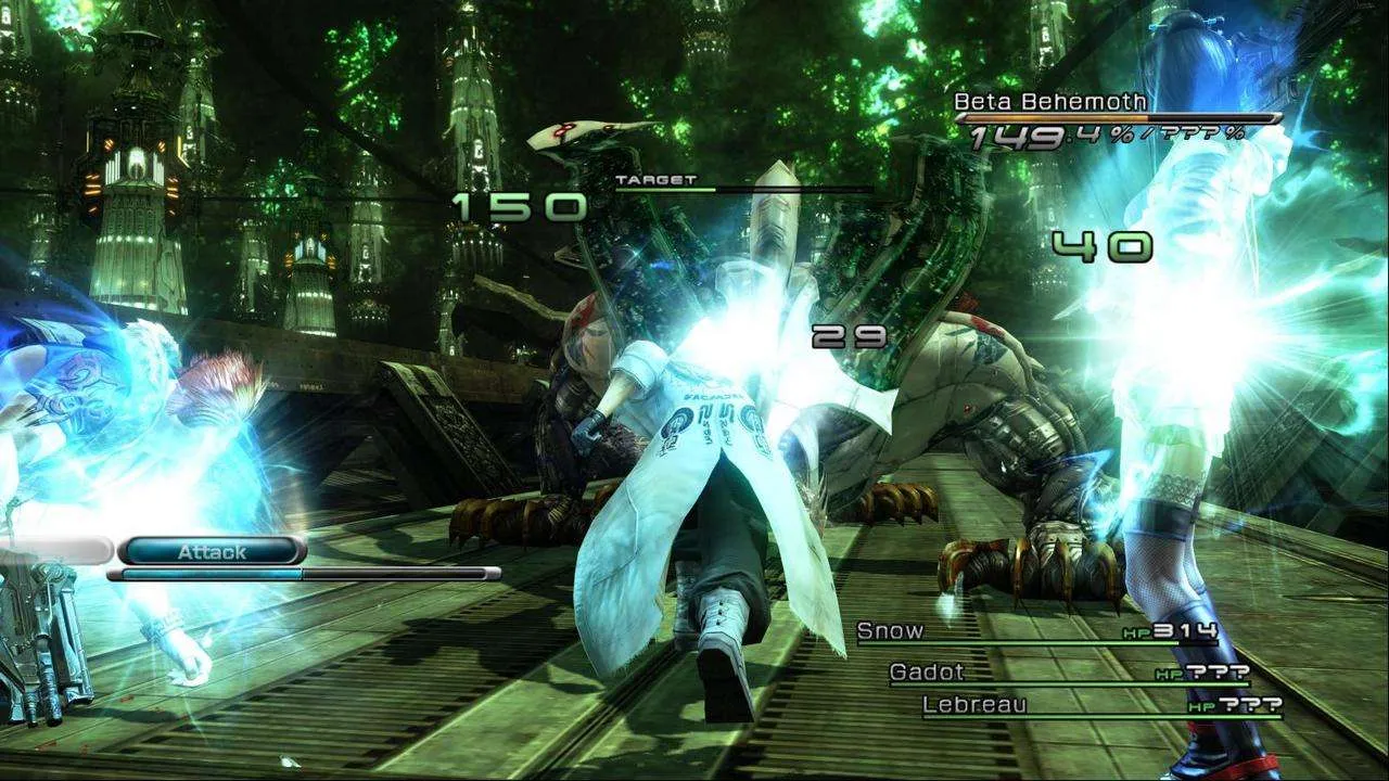 Final Fantasy XIII battle scene