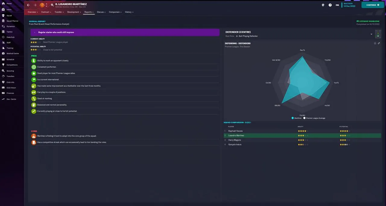 Football Manager 2023 Squad Planner