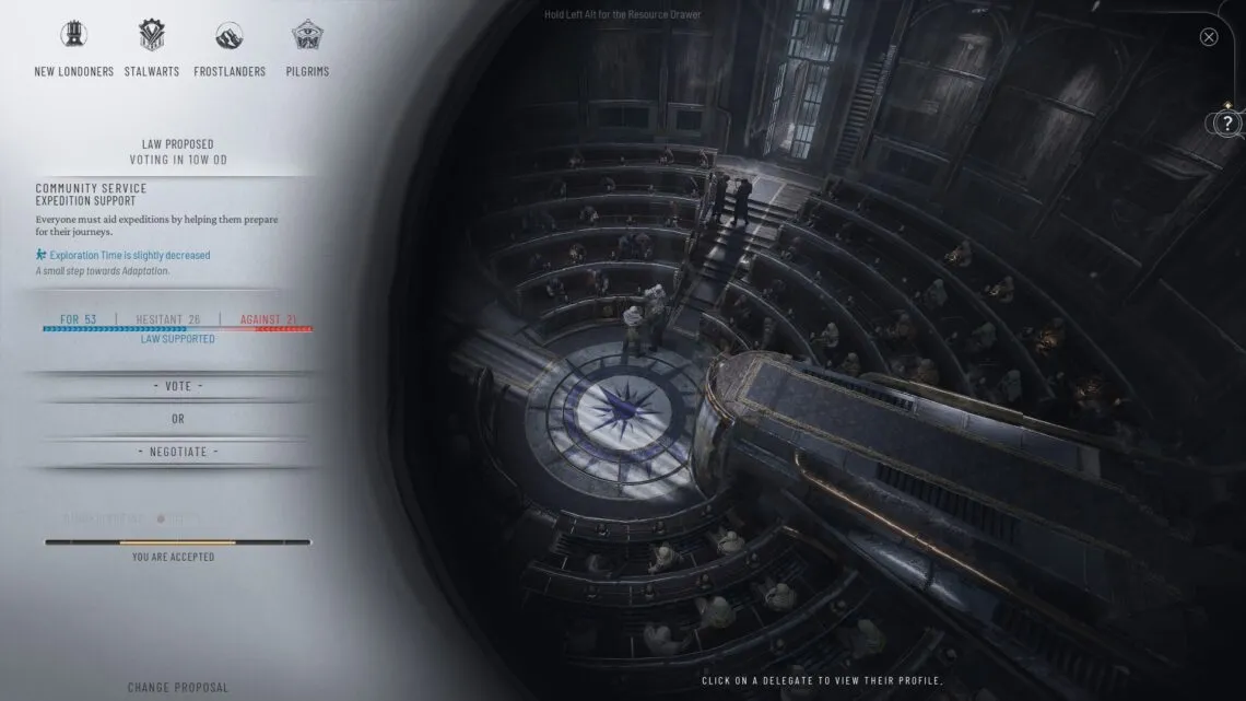 Frostpunk 2 Parliament