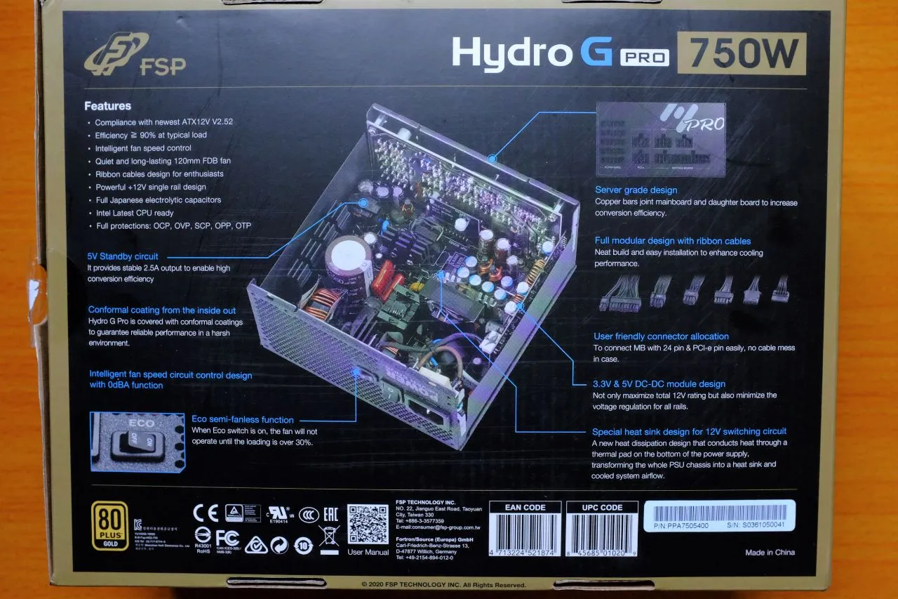 FSP Hydro G PRO 750W - Cables