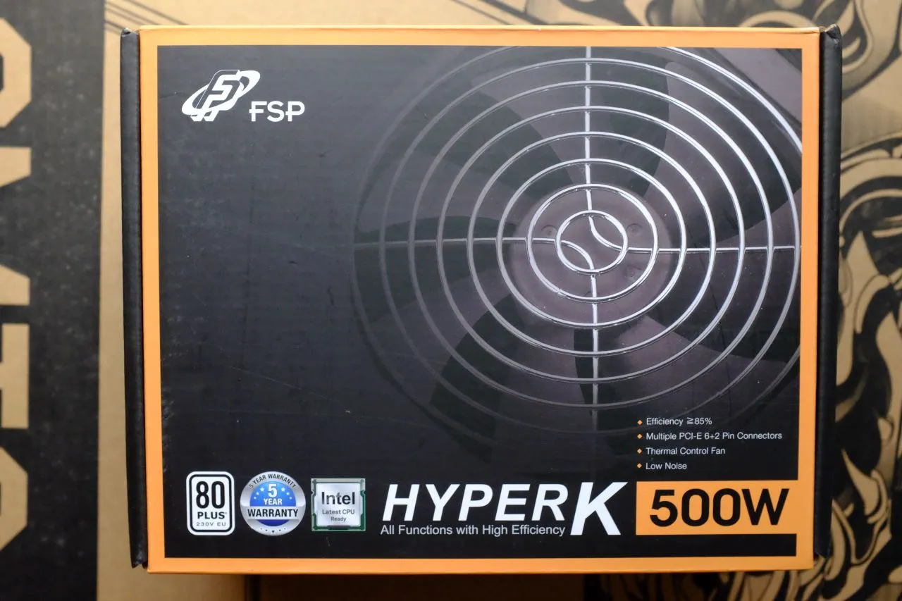FSP Hyper K 500W Power Supply Packaging