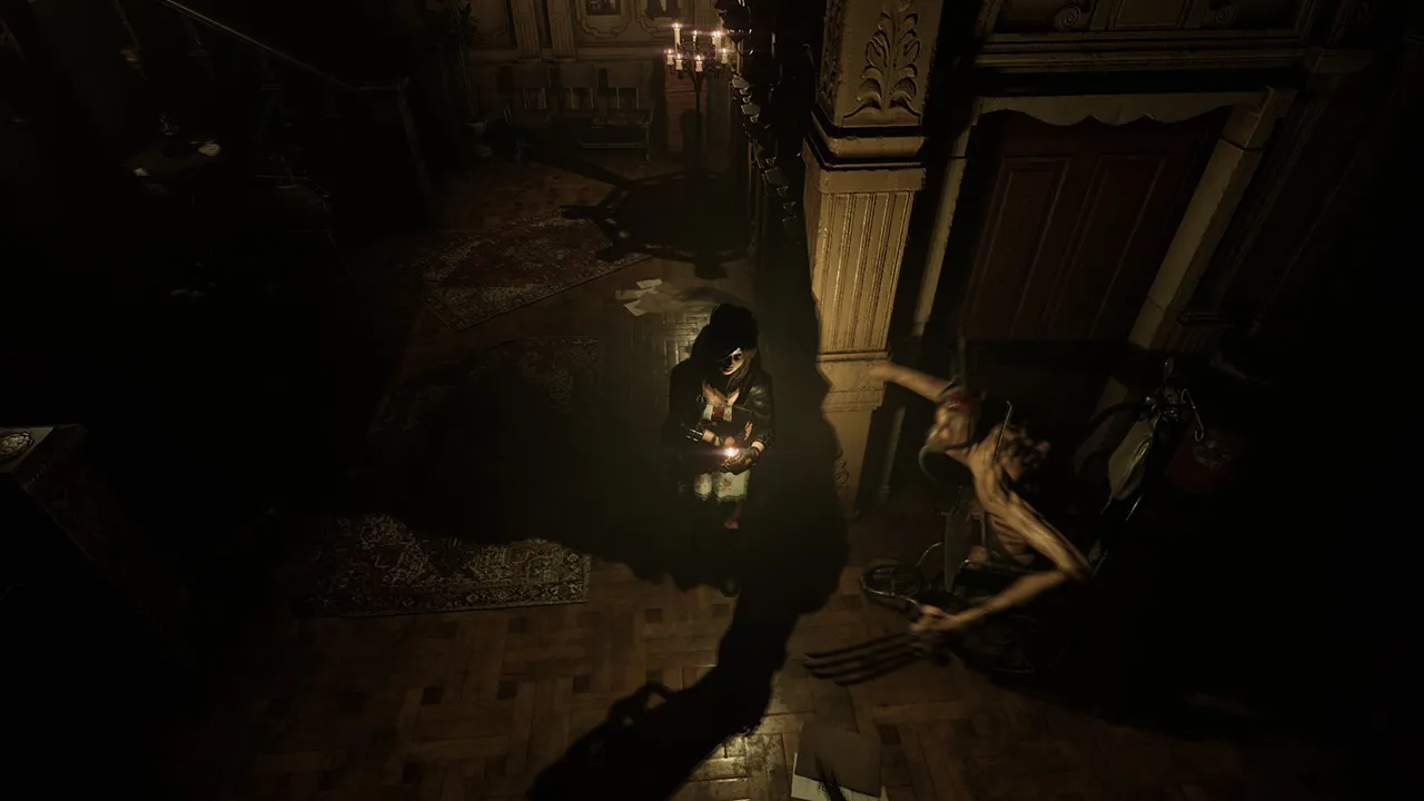Gameplay screenshot showing an enemy in Tormented Souls