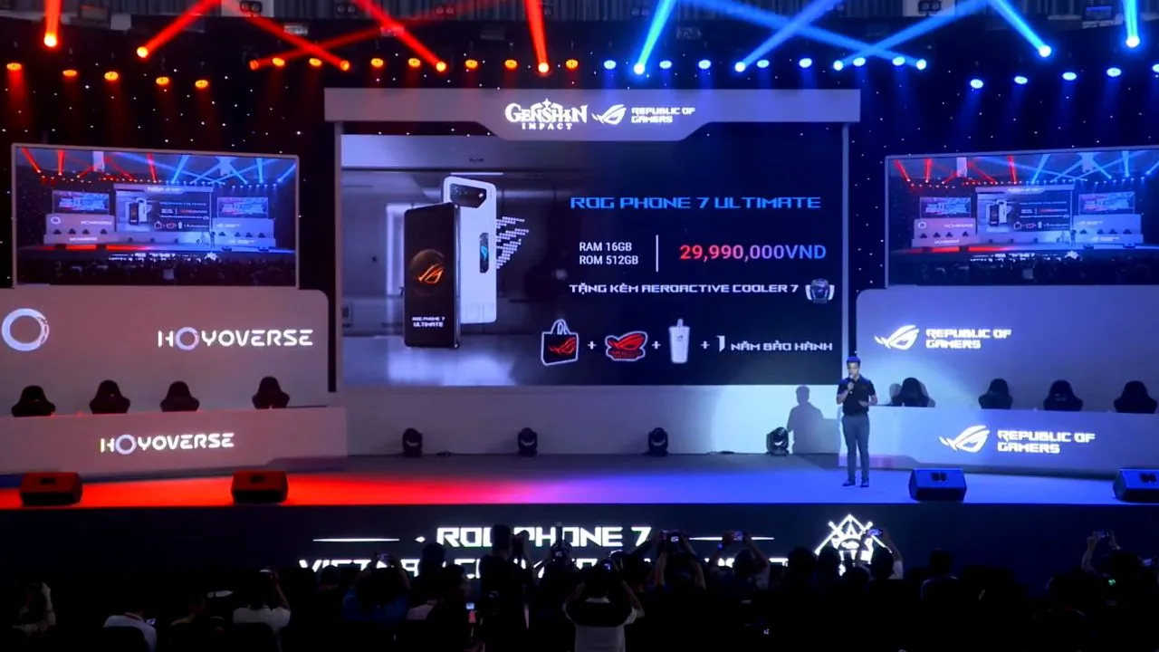 Genshin Impact will be pre-installed on all ROG Phone 7 devices sold in Vietnam.