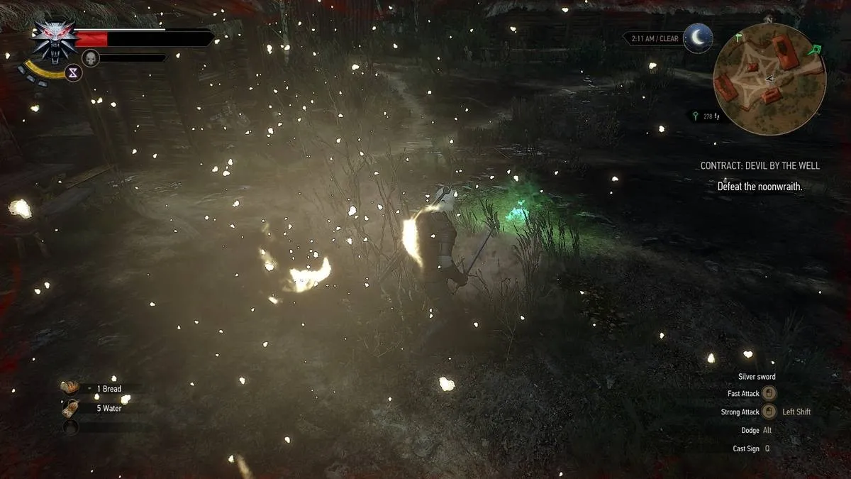 Geralt in a swamp