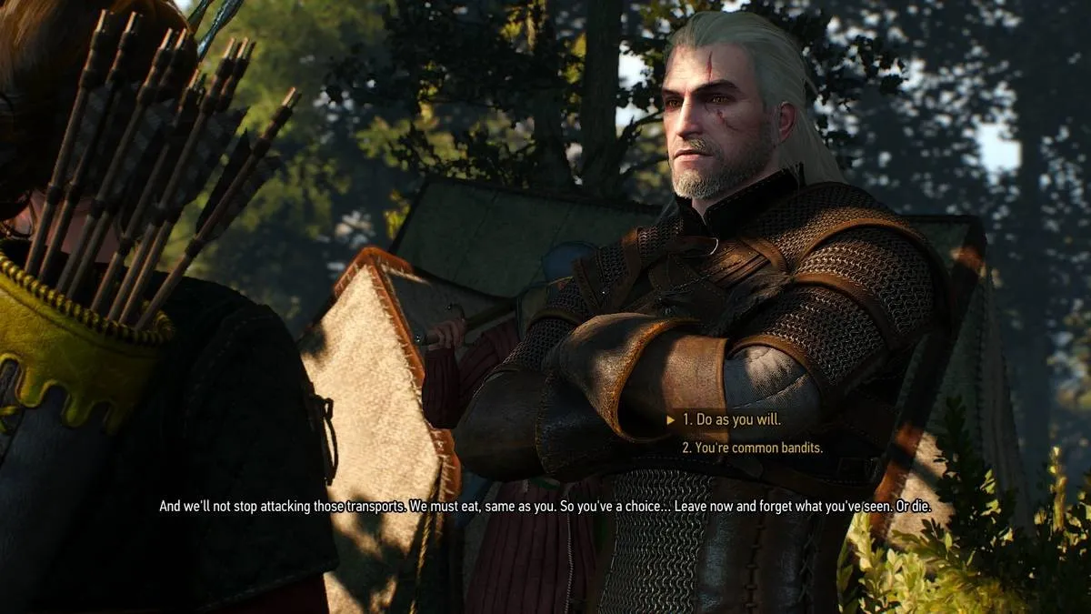 Geralt in the world of The Witcher 3