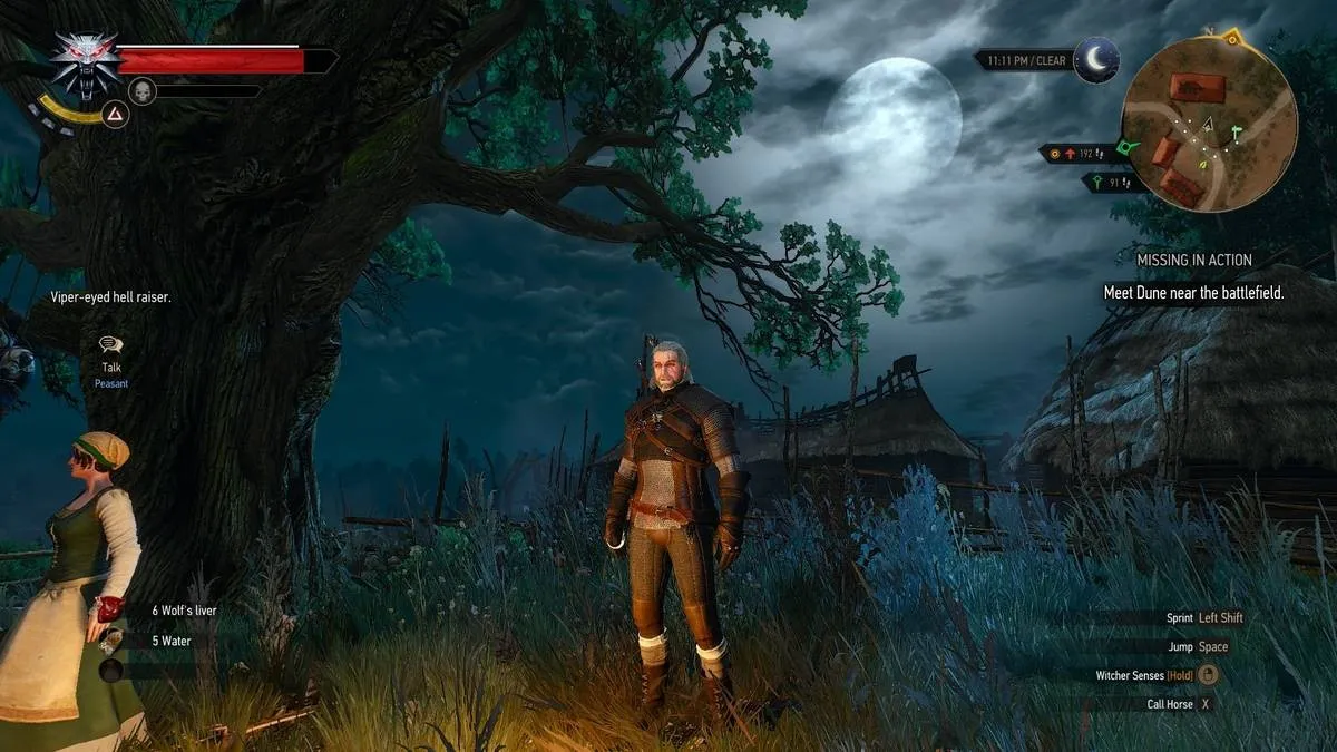 Geralt on horseback
