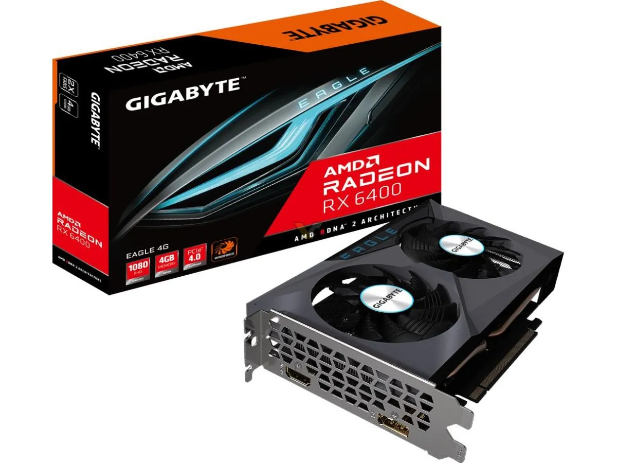 GIGABYTE Radeon RX 6400 EAGLE 4G graphics card