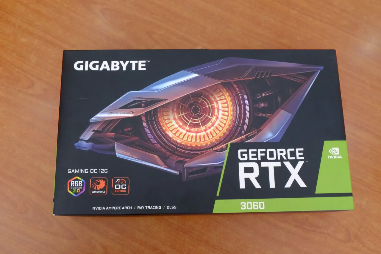 Gigabyte RTX 3060 Gaming OC 12G Packaging