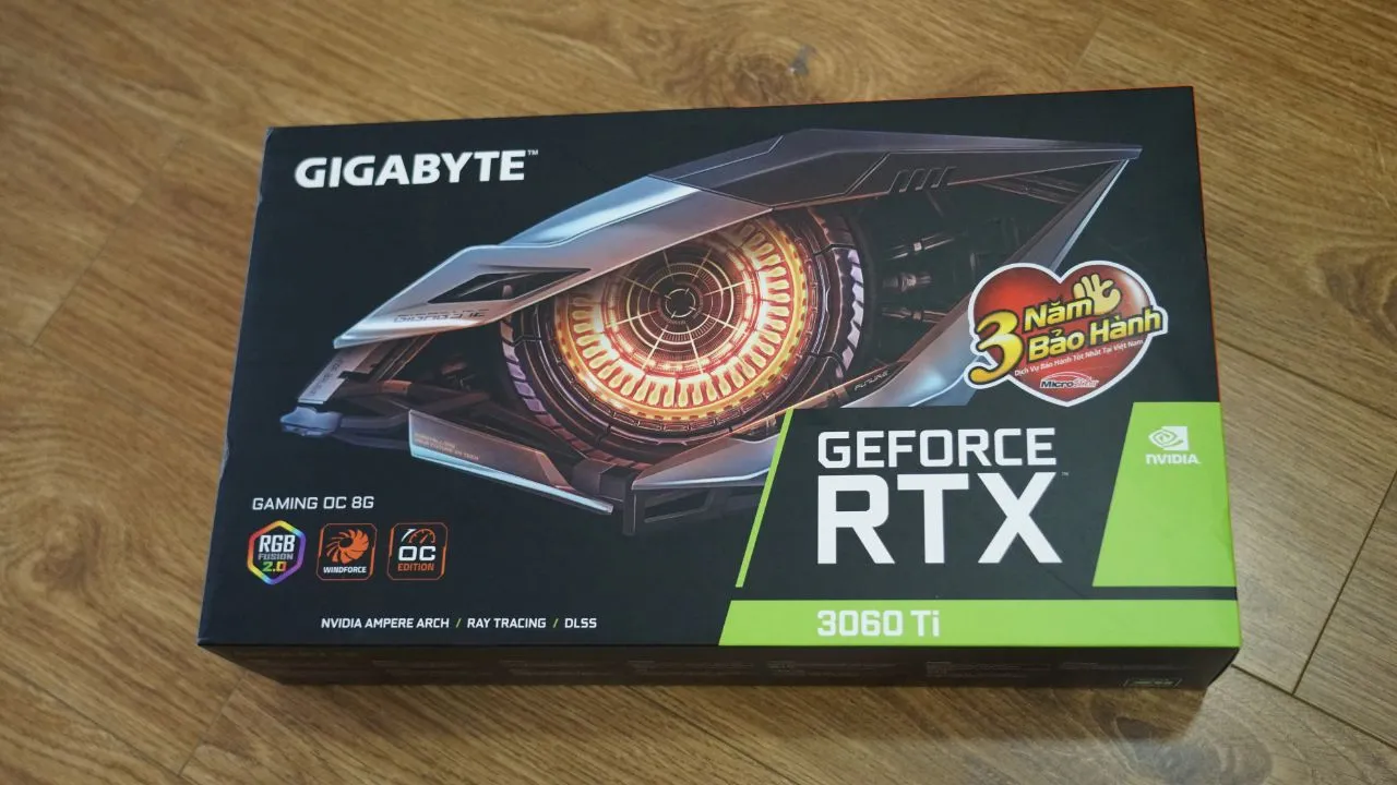 Gigabyte RTX 3060 Ti Gaming OC 8G Packaging