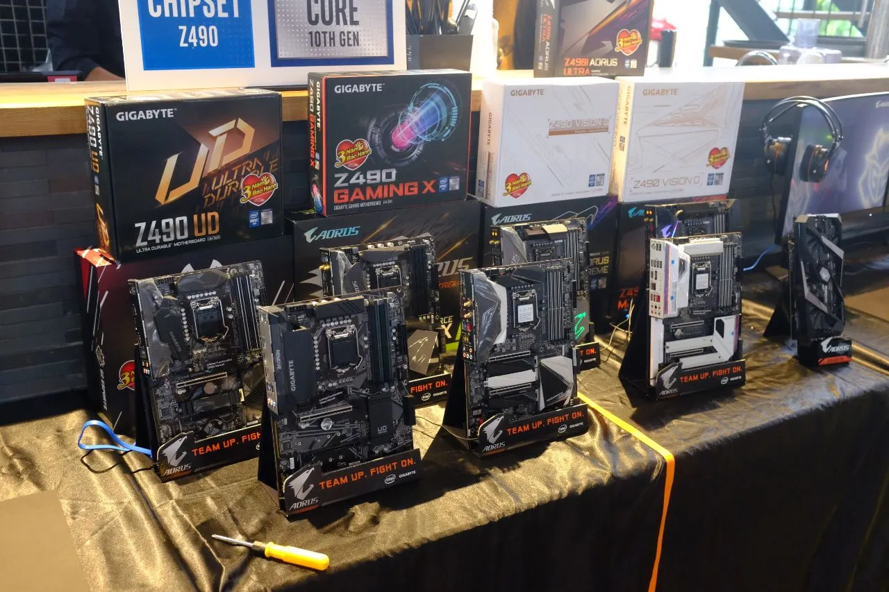 Gigabyte's new Z490 motherboards showcased