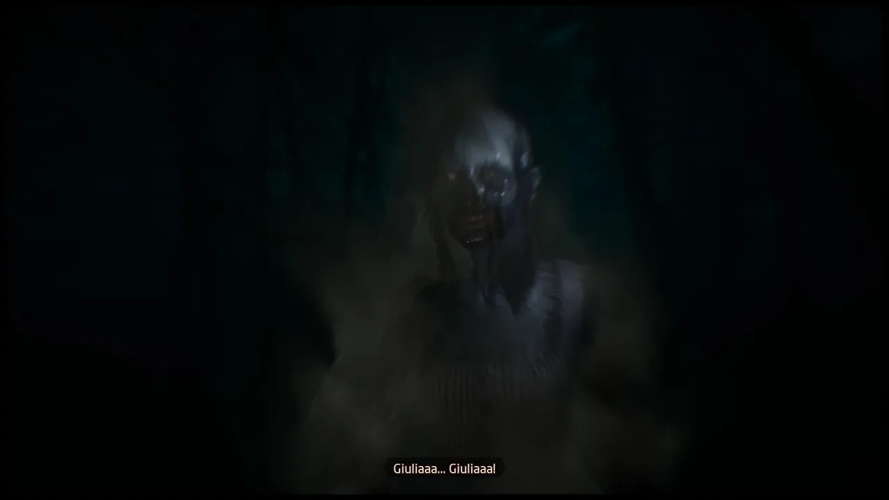 Giulia interacting with objects in the game world