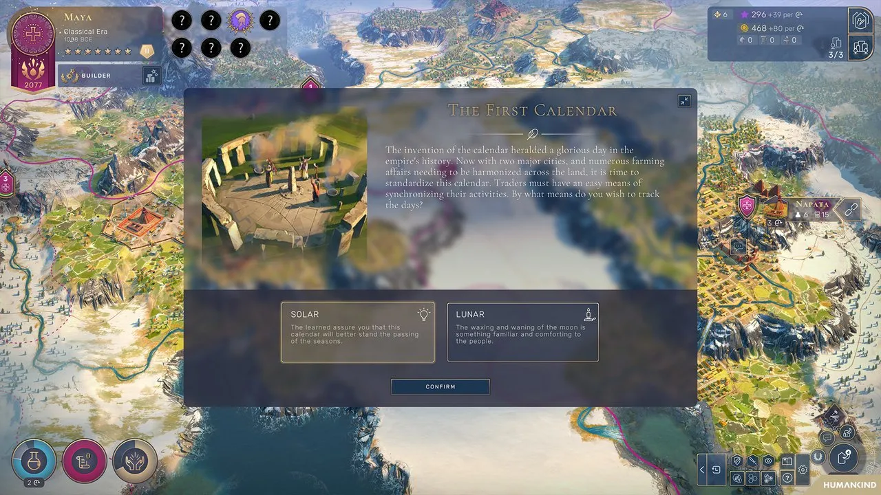 Humankind Gameplay Screenshot showing the game map