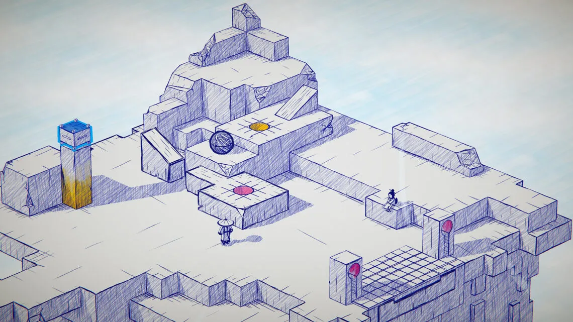 Inked: A Tale of Love - Overview of a puzzle level