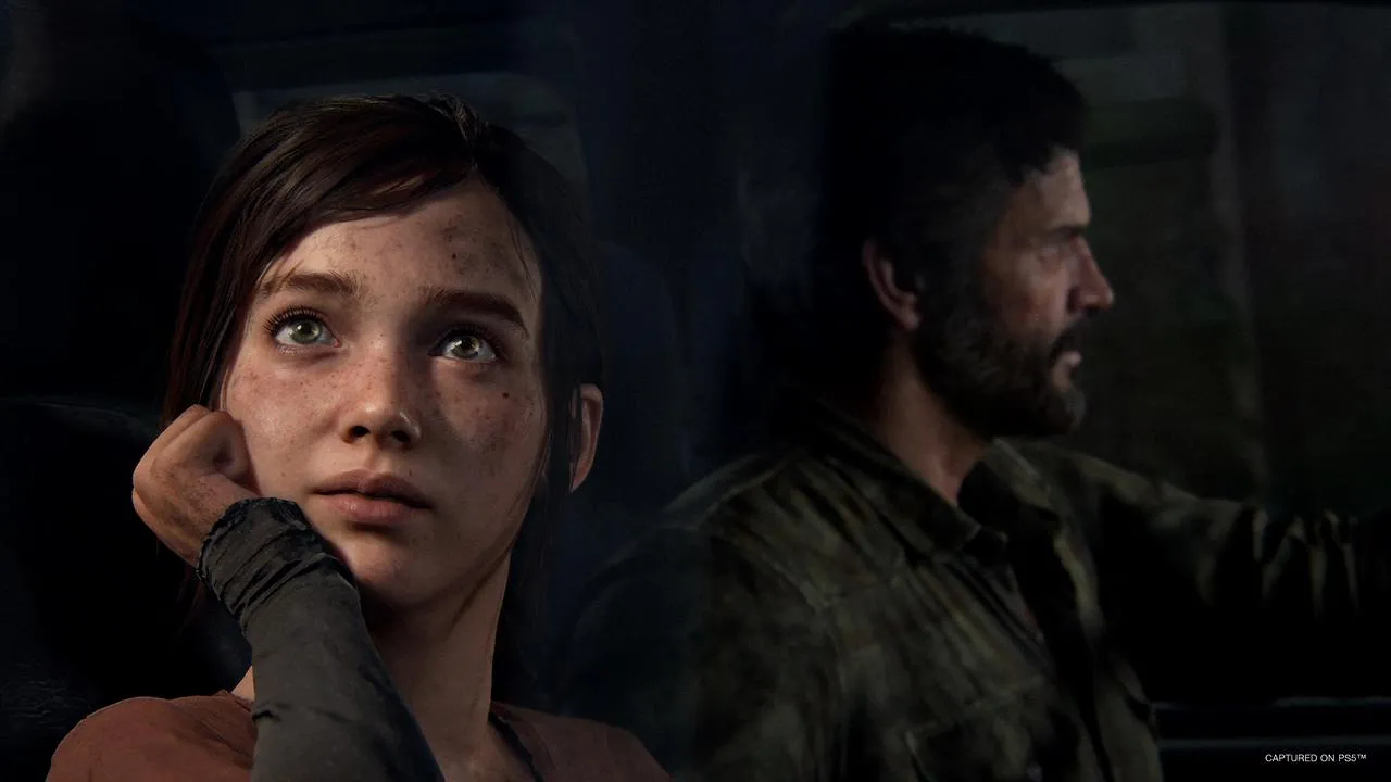 Joel and Ellie in The Last of Us Part I