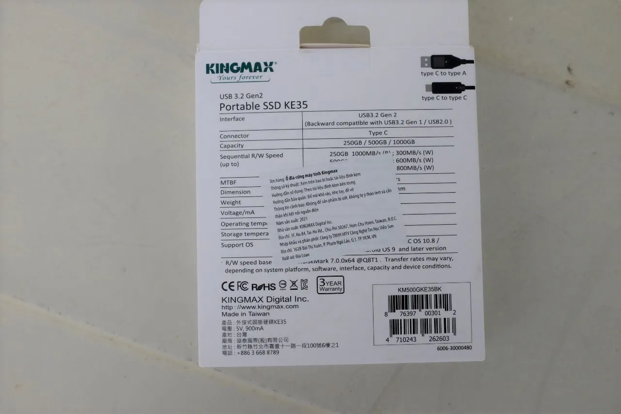 Kingmax KE35 Packaging