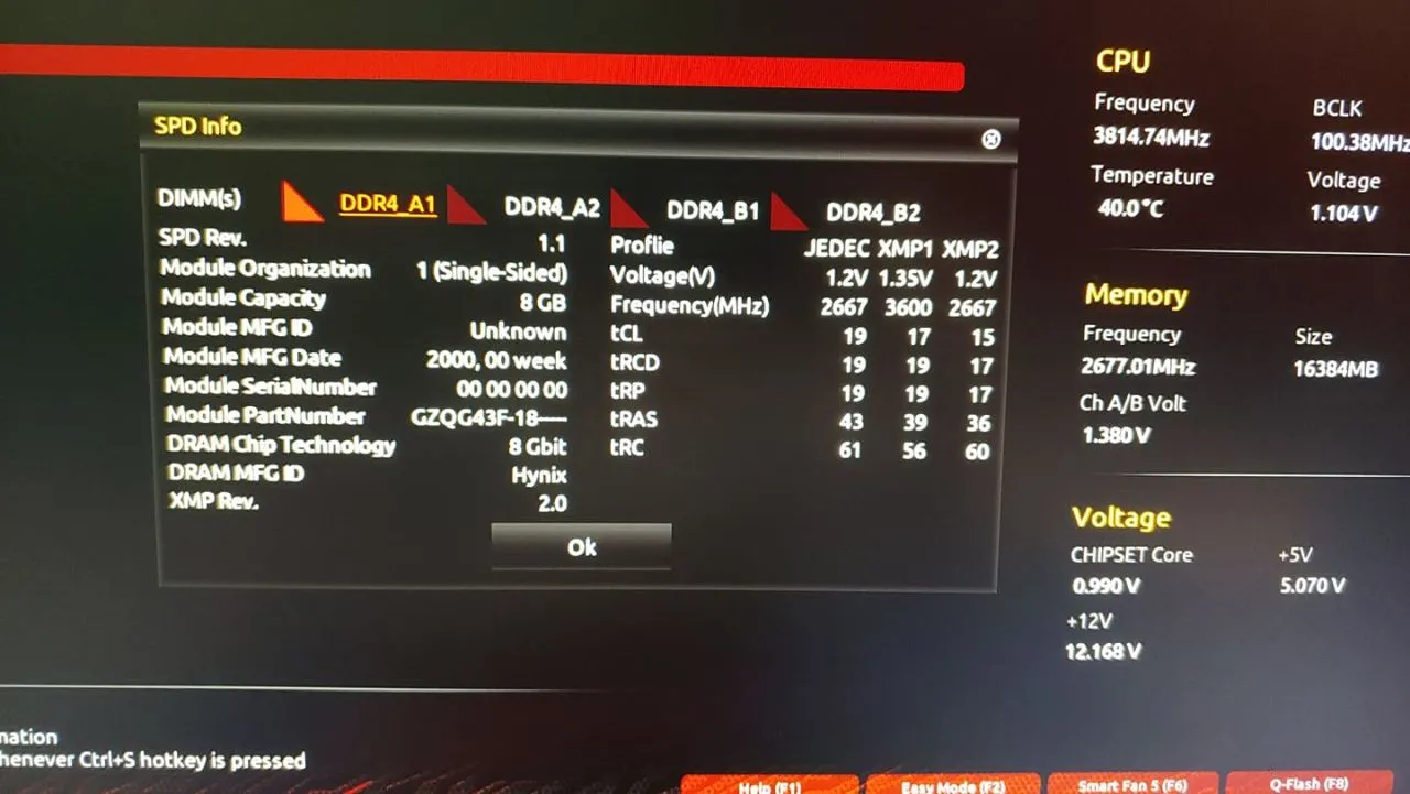 Kingmax Zeus Dragon DDR4 RGB 3600 in-system