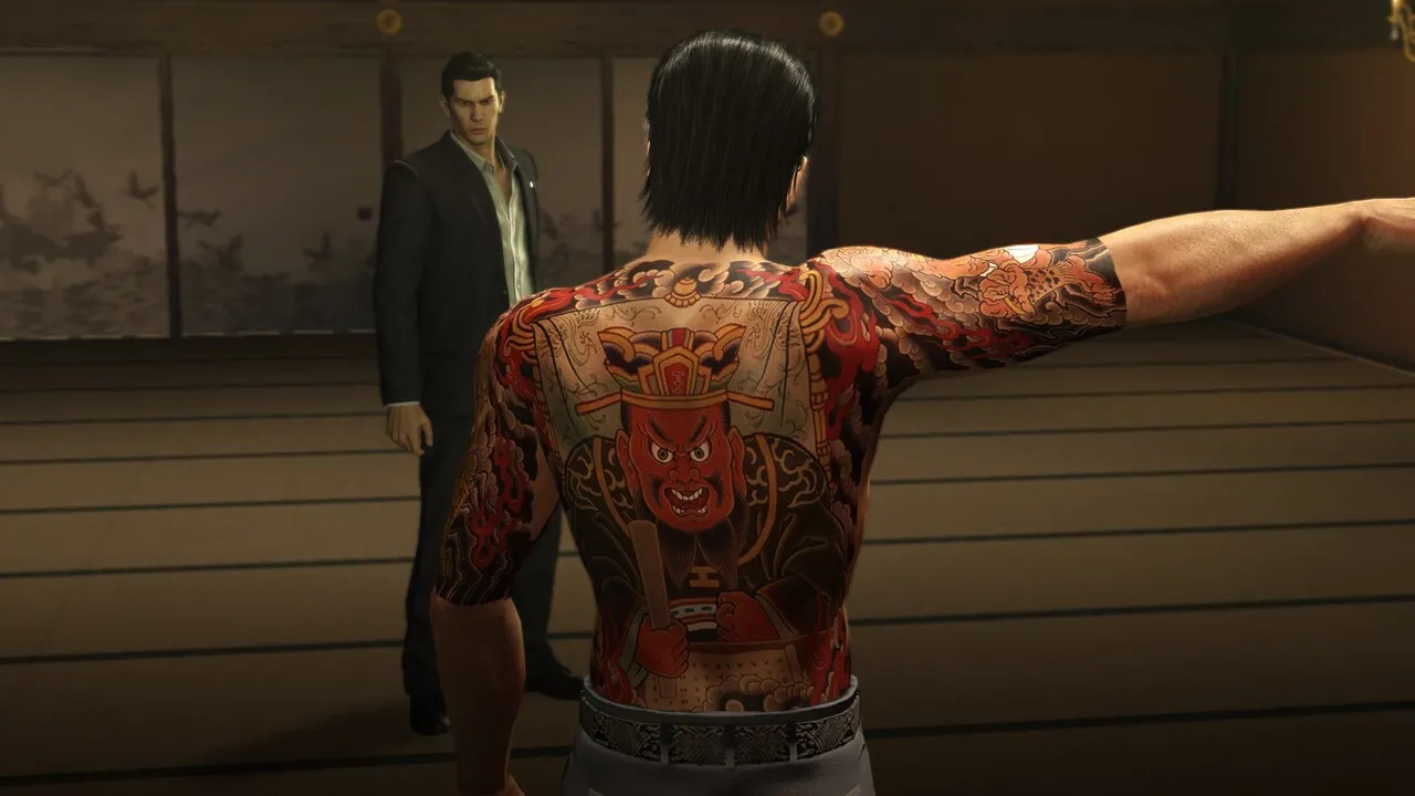 Kiryu and Majima in Yakuza 0