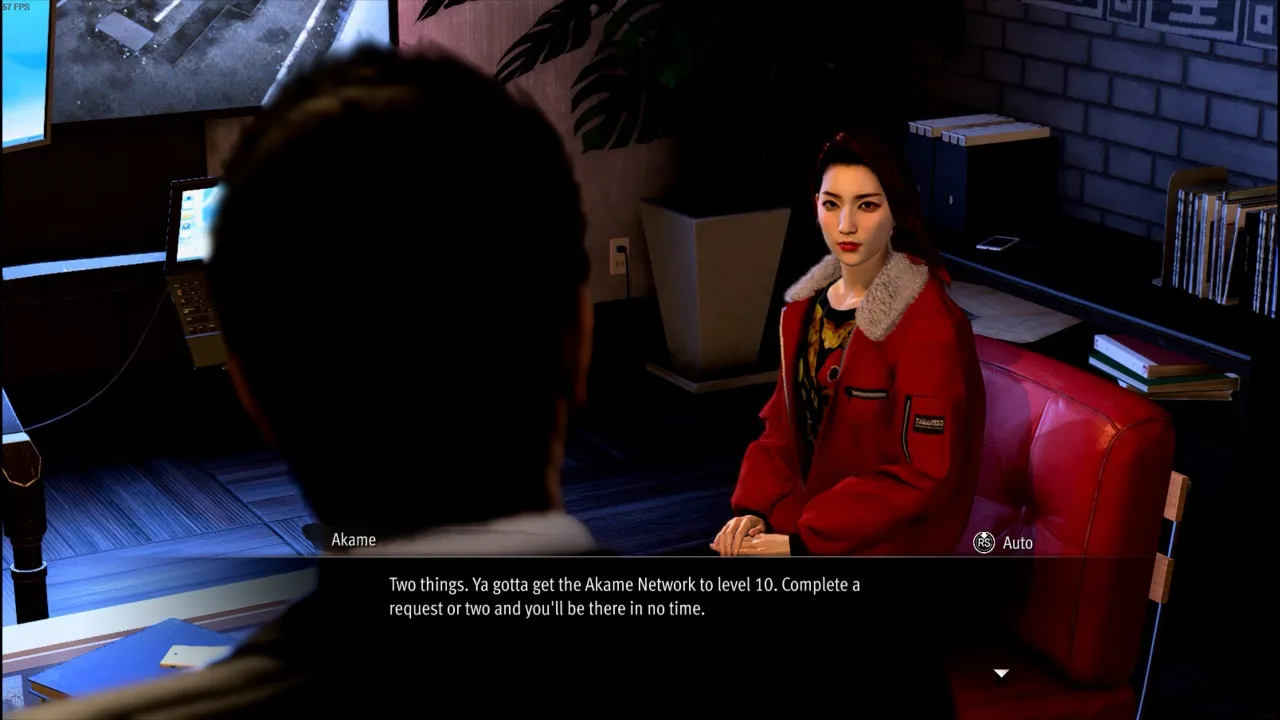 Kiryu completing a side quest