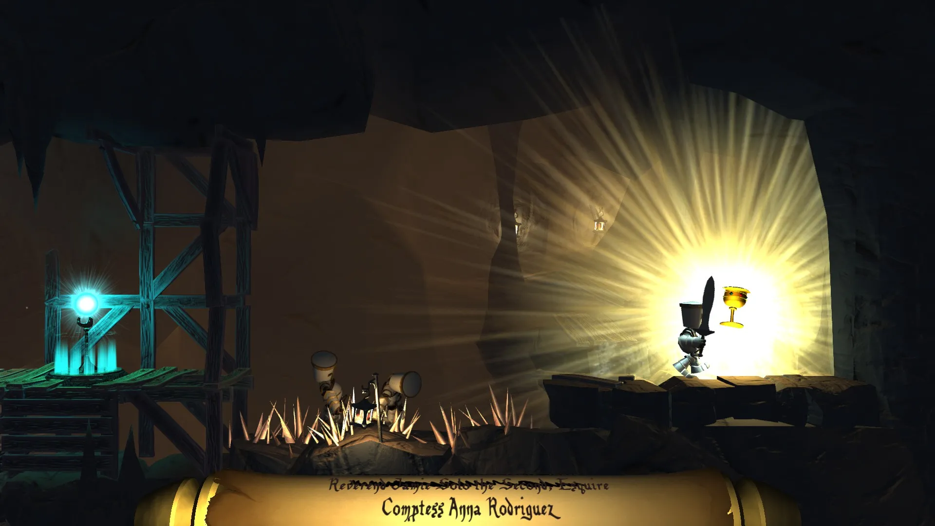 Knights in a mine level