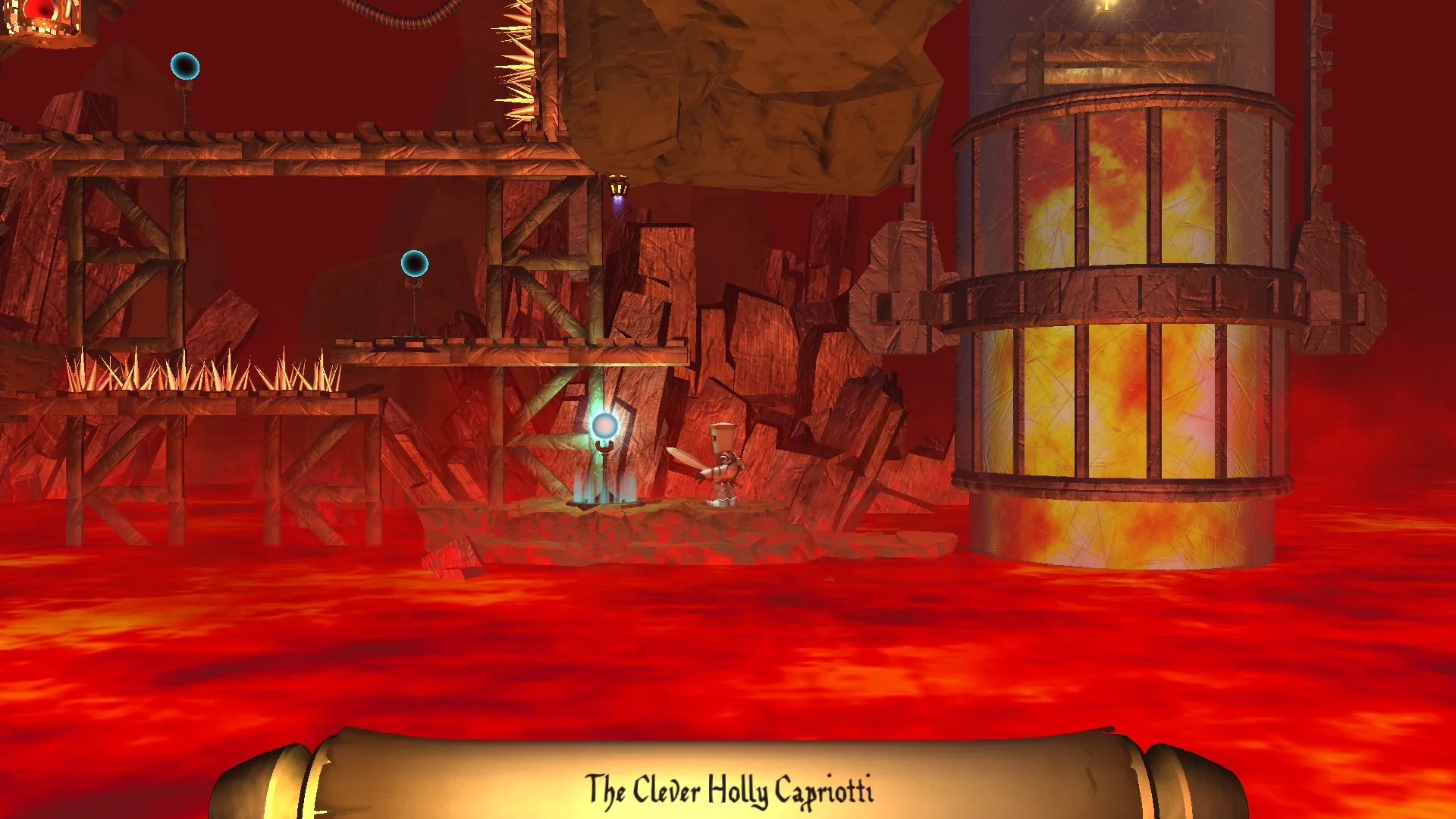 Knights navigating a level