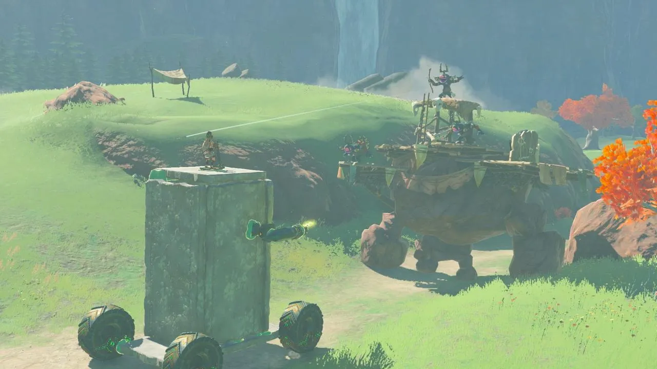 Link using a Zonai device
