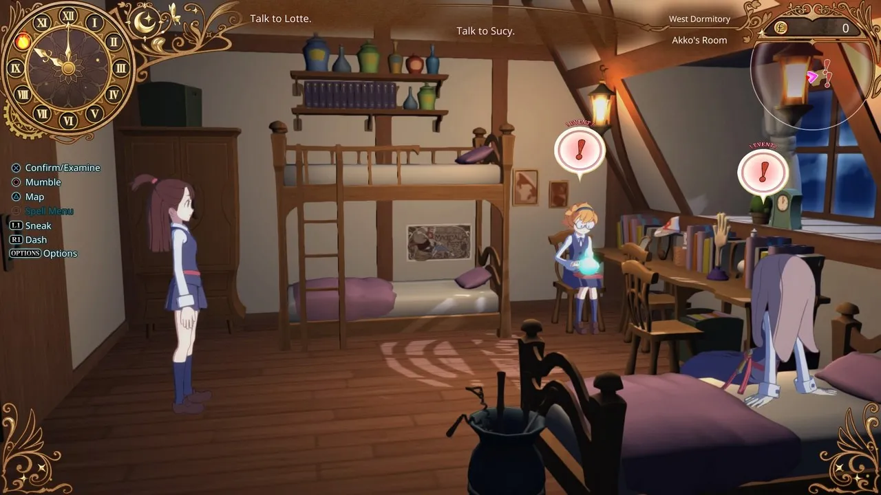 Little Witch Academia: Chamber of Time – Screenshot of Akko and Lotte