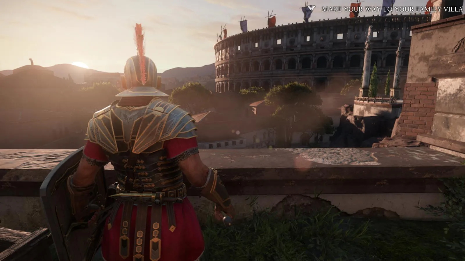Marius, the protagonist of Ryse: Son of Rome, stands in a Roman setting.