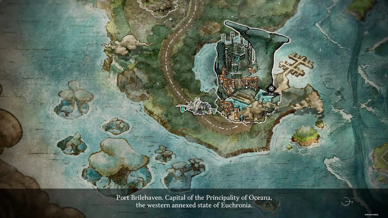 Metaphor: ReFantazio world map screenshot