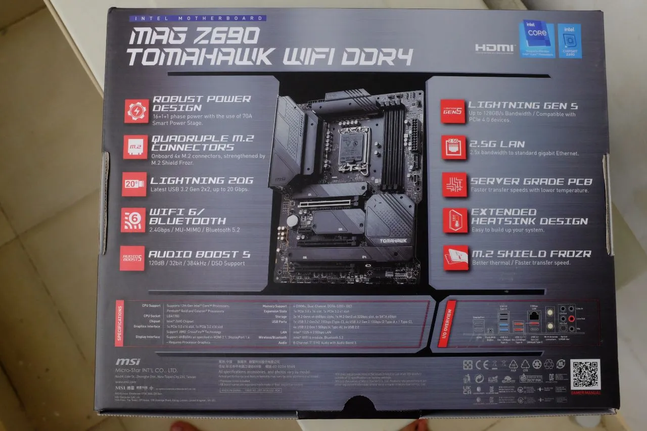 MSI MAG Z690 Tomahawk Wifi DDR4 Box