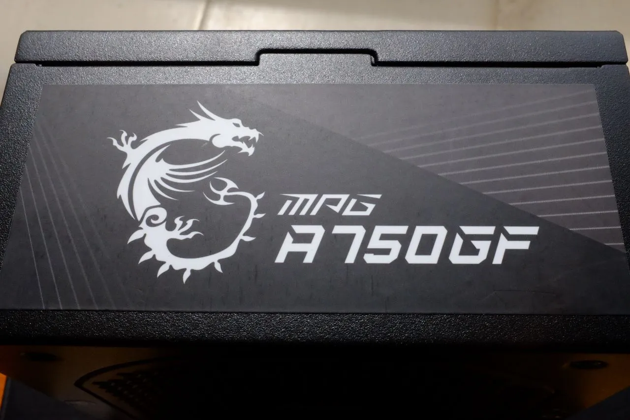 MSI MPG A750GF Installed in PC