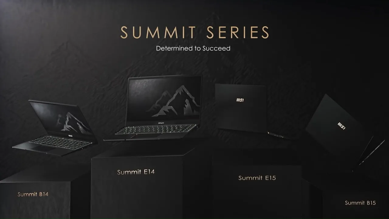 MSI Summit laptop in tablet mode